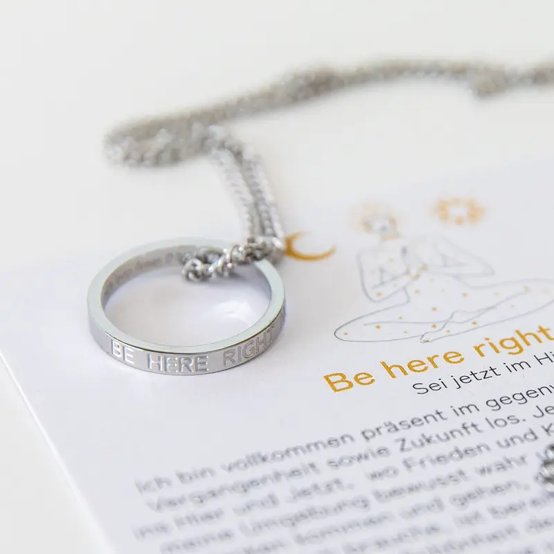 Kette mit Ring | silber | Be here right now
