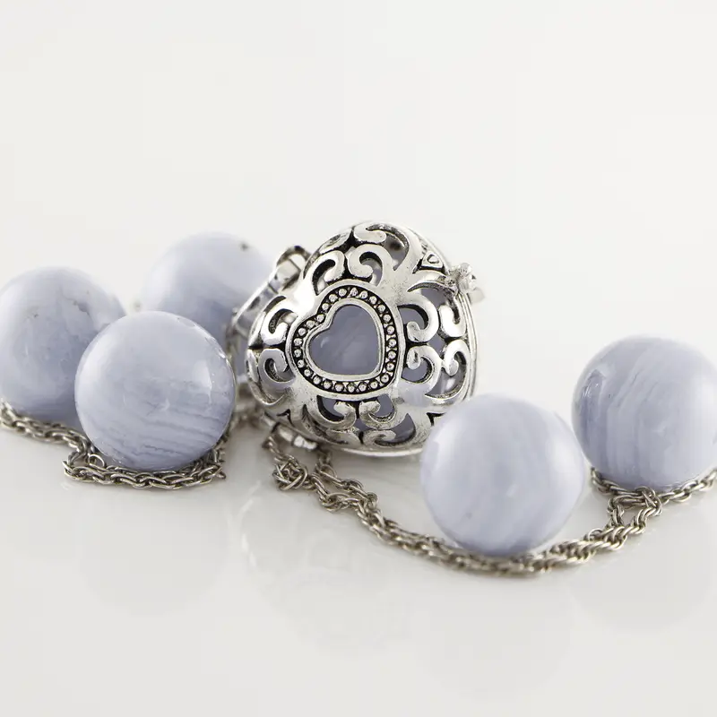 KETTENANHÄNGER "DUFTHERZ + CHALCEDON"