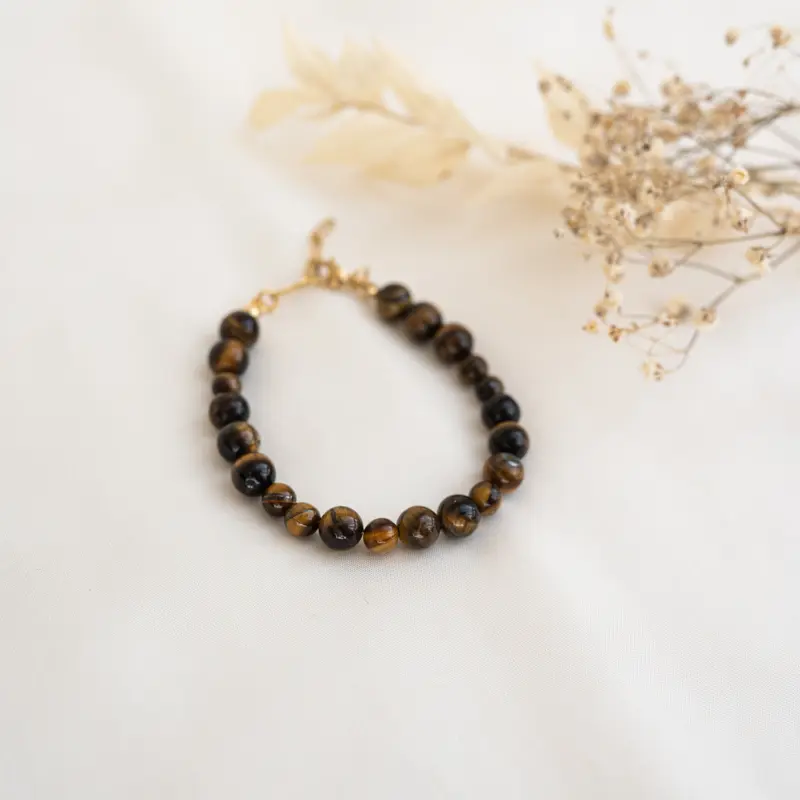 Kettenliebe Perlenarmband "Tigerauge"