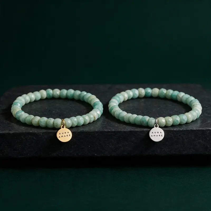Kinder Amazonit Armband | Edelstein-Armband für Ruhe & Ausgeglichenheit
