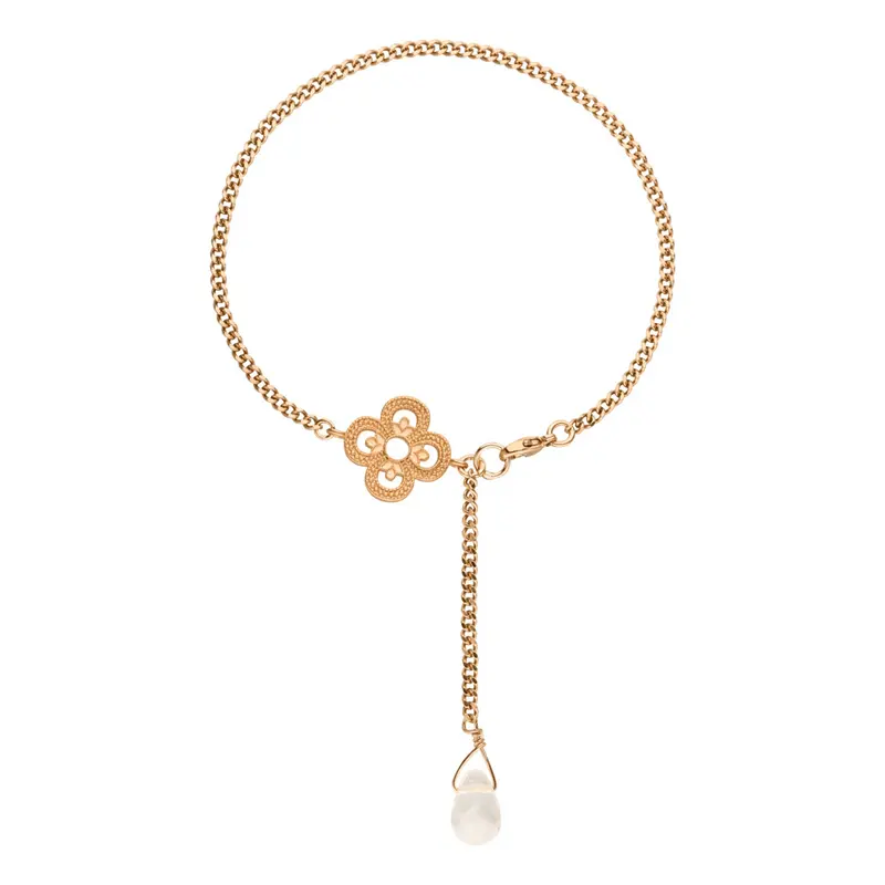 Kleeblatt Armband Glück Roségold