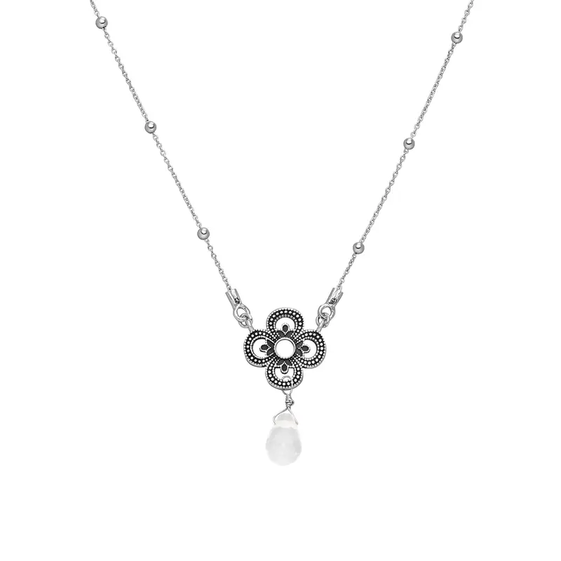 Kleeblatt Kette Glück Silber