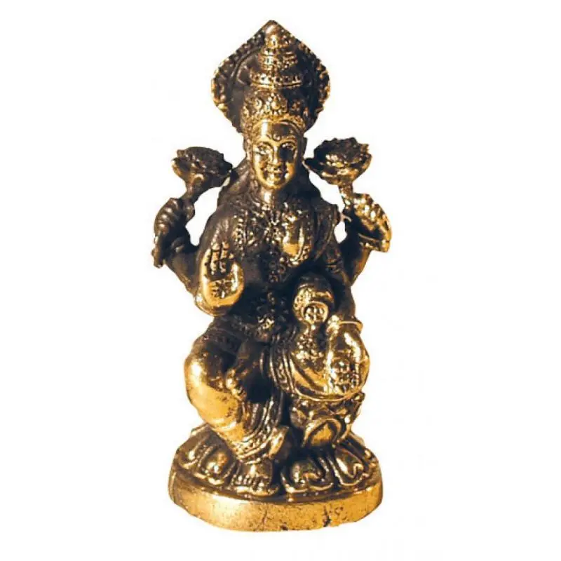 kleine Lakshmi sitzend Messing