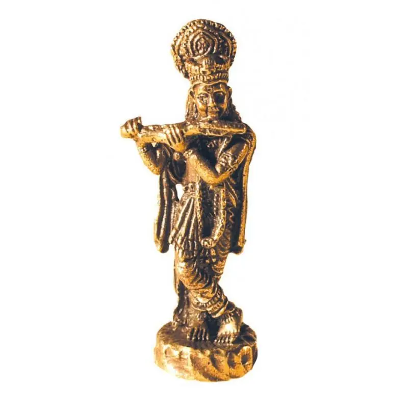 kleiner Krishna aus Messing