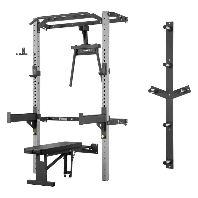 KLT22 WALL RACK FÜR HEIMTRAINING SET SILVER HMS