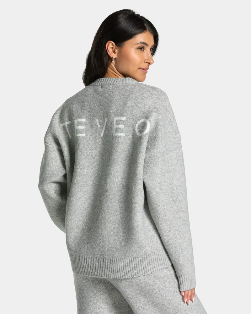 Knit Sweater "Grau Meliert"