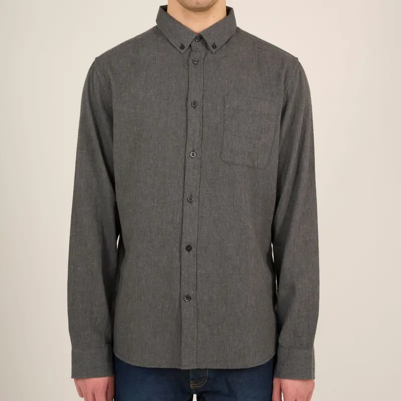 KnowledgeCotton Apparel Flannelhemd "Melange Effect"