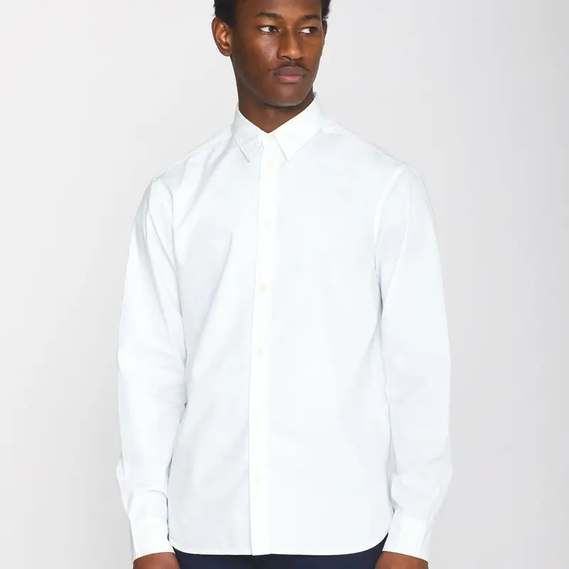 KnowledgeCotton Apparel Regular Crispy Cotton Hemd "ALF" - Dritte Wahl