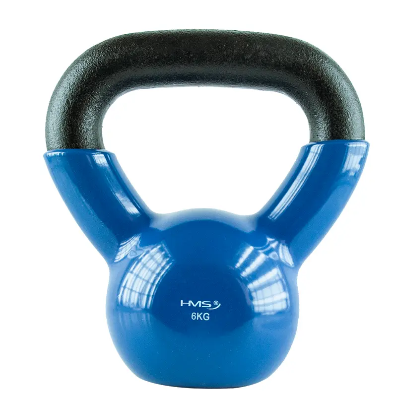 KNV06 BLUE KETTLEBELL AUS GUSSEISEN MIT VINYLBESCHICHTUNG HMS