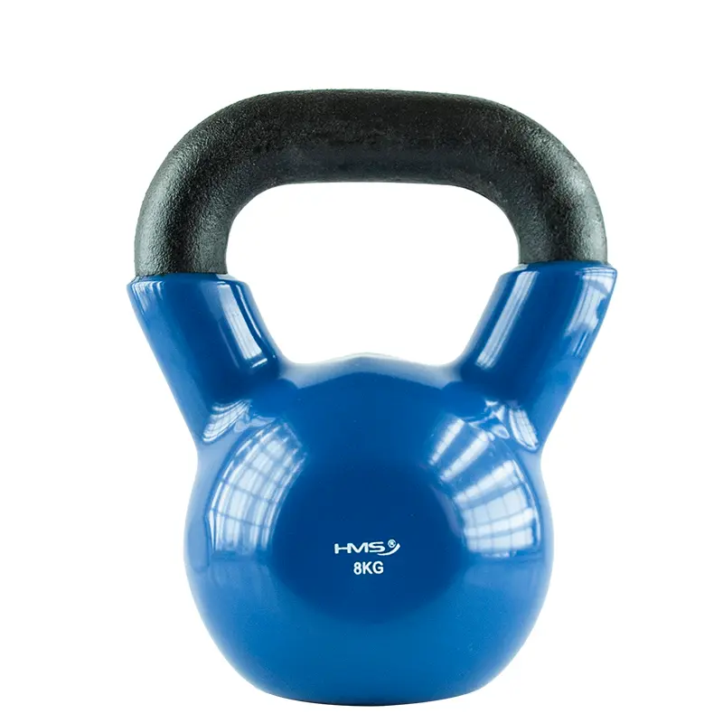 KNV08 BLUE KETTLEBELL AUS GUSSEISEN MIT VINYLBESCHICHTUNG HMS