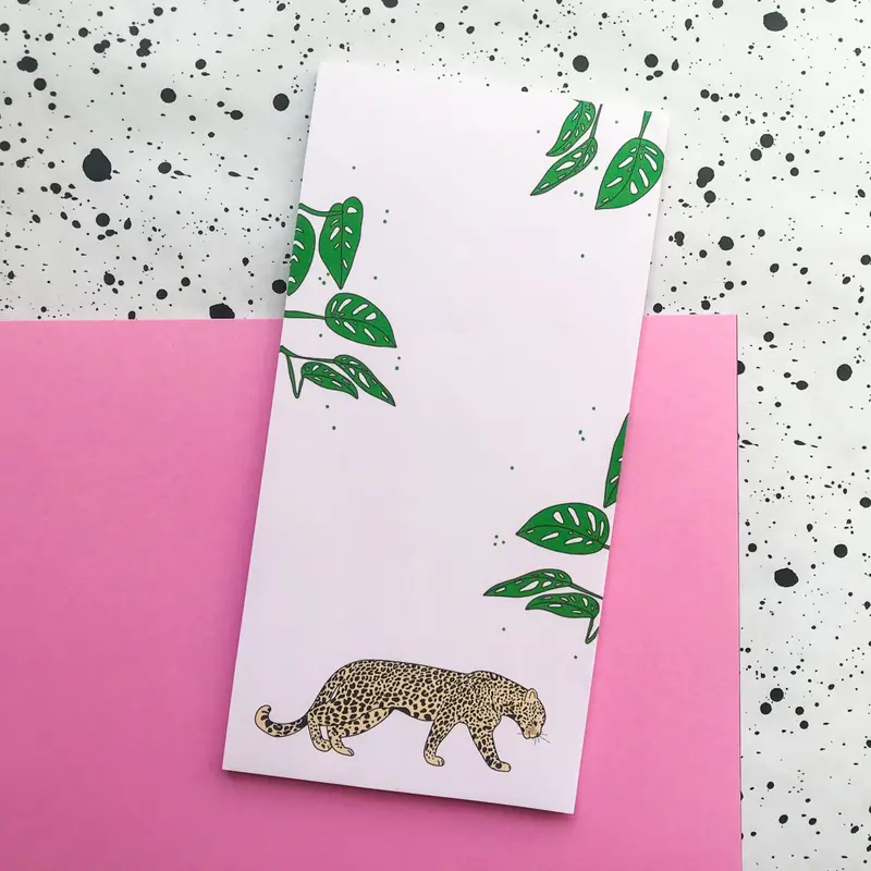 Konfettikrake Notizblock "Leopard"