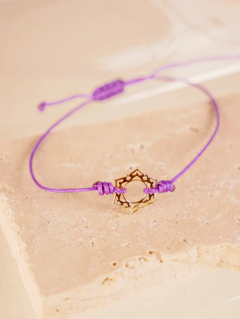 Kronenchakra Armband verstellbar – Chakra Edelstein Armband