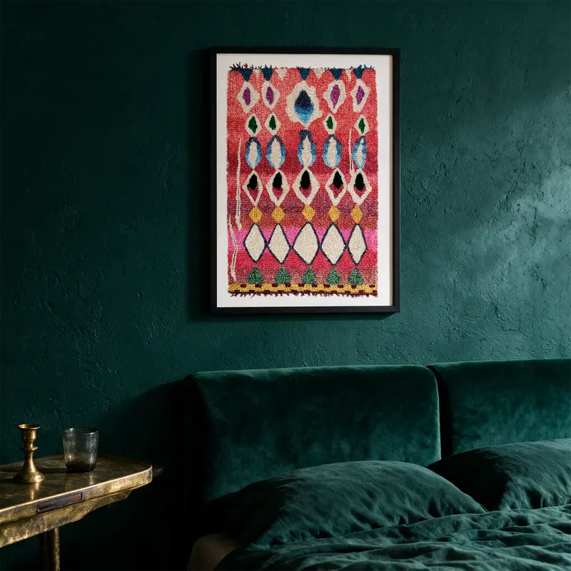 Kunstdruck Berber Rosa No.1 | Boho-Wandkunst im Hochformat