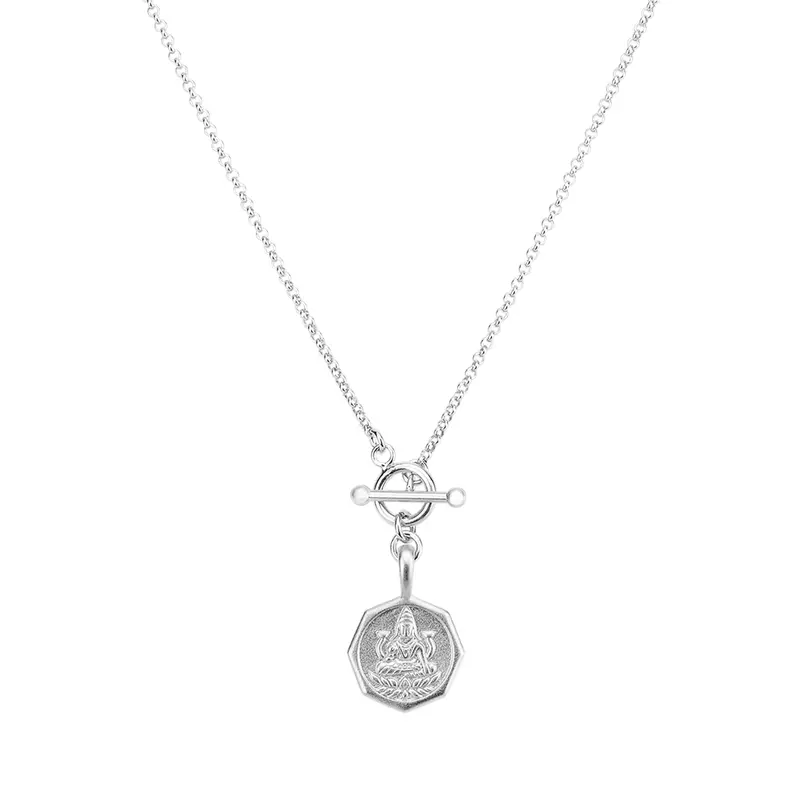 Lakshmi Kette mit Knebelverschluss, Silber