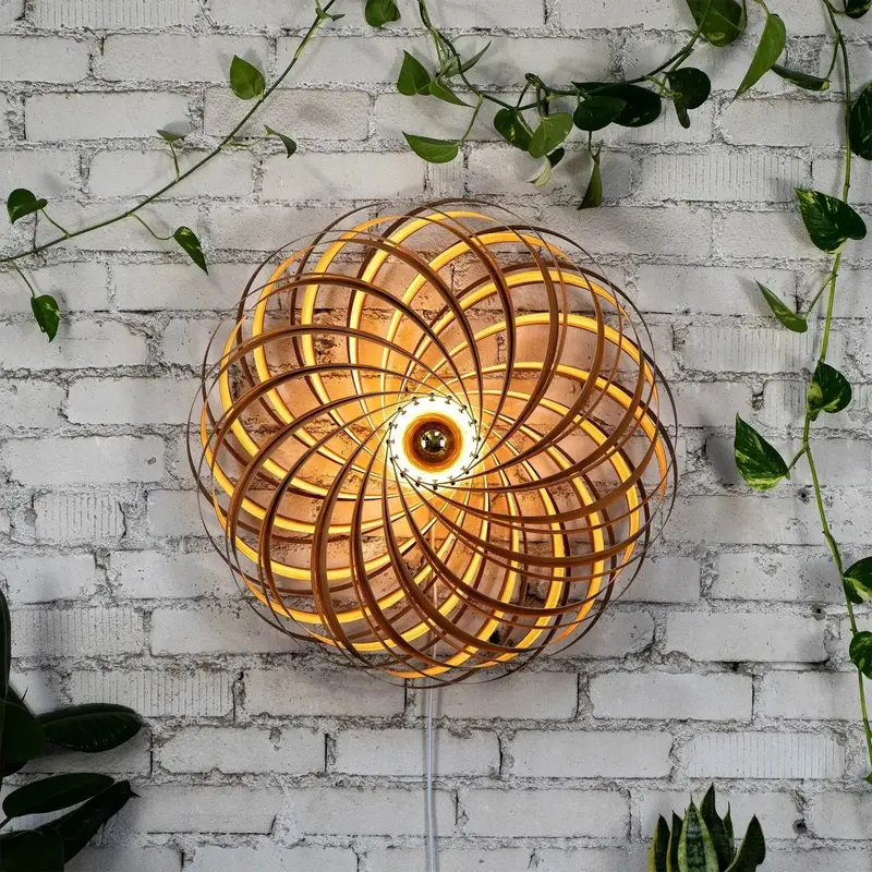 Lampenschirm Veneria aus Amberbaum – wählbare Größe 40–80 cm