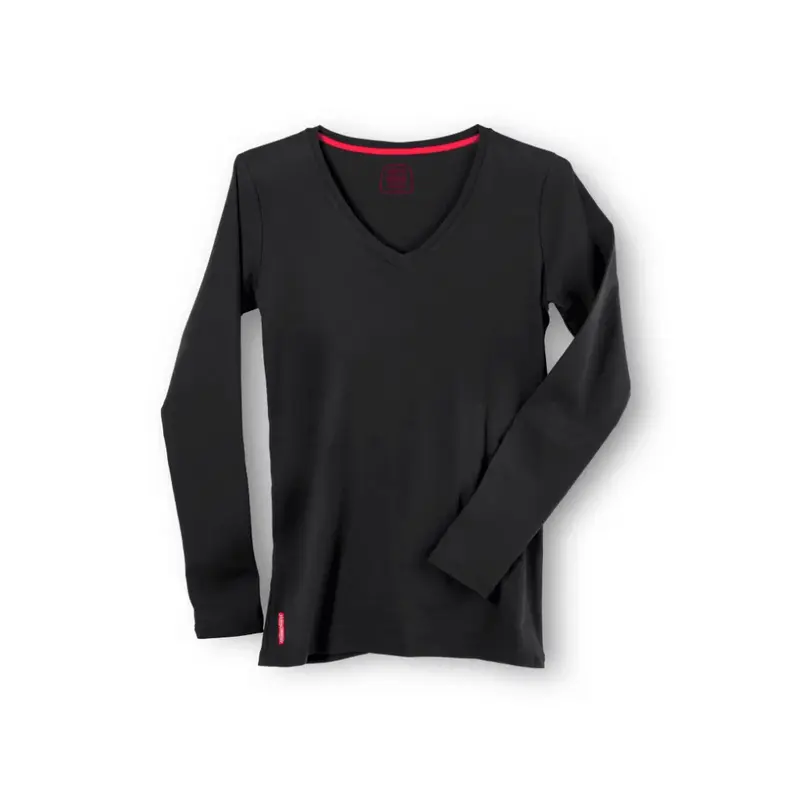 Langarm T-Shirt V-Ausschnitt – Supima® Baumwolle | Slim & Regular