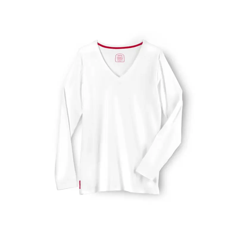 Langarm T-Shirt V-Ausschnitt – Supima® Baumwolle | Slim & Regular