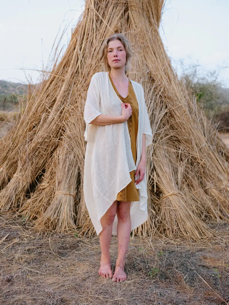 Langer Kimono AYA aus Baumwolle