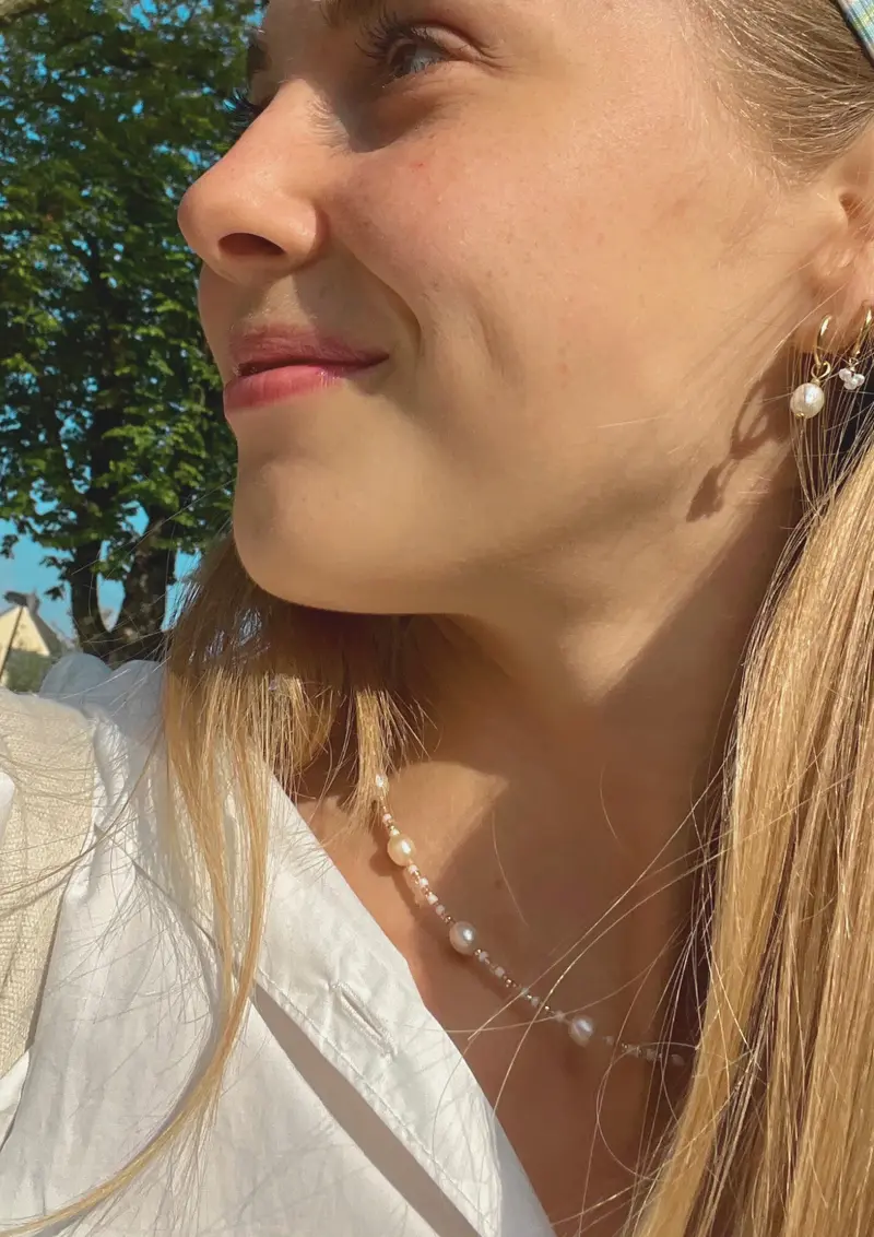 Laureline Perlenkette – Handgefertigt Miyuki- & Süßwasserperlen