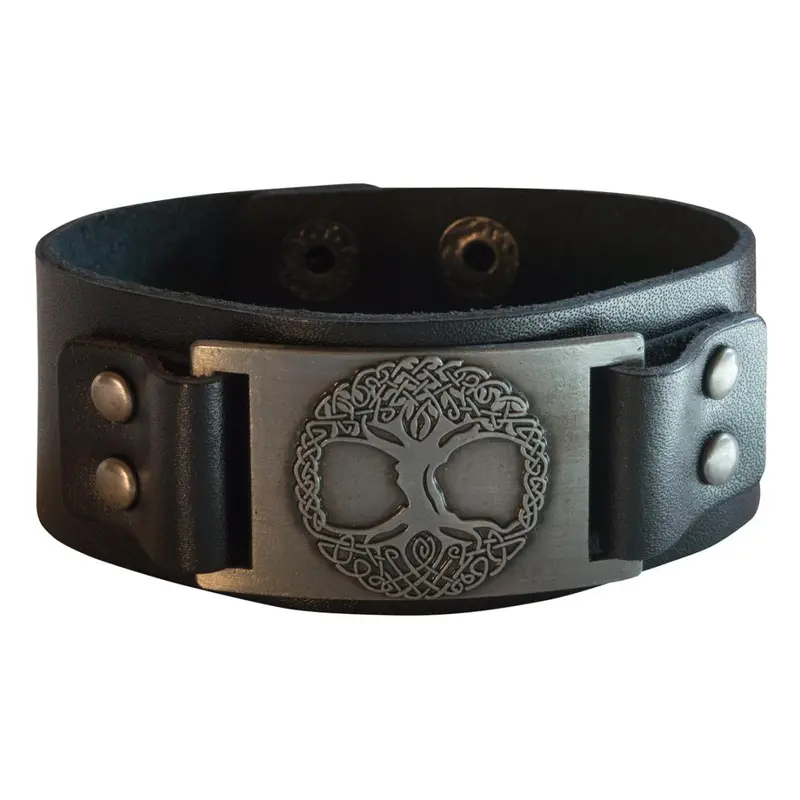 Lederarmband Herren schwarz