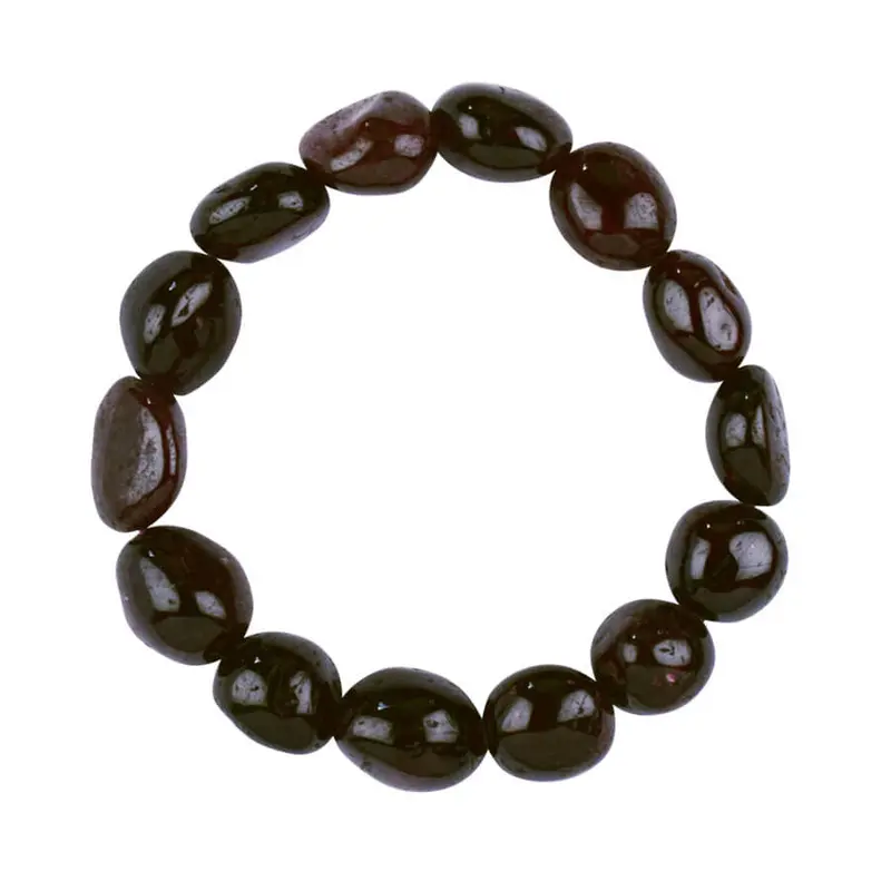 Leidenschaftliches Feuer - Granat Armband mit 10-12mm Nuggets