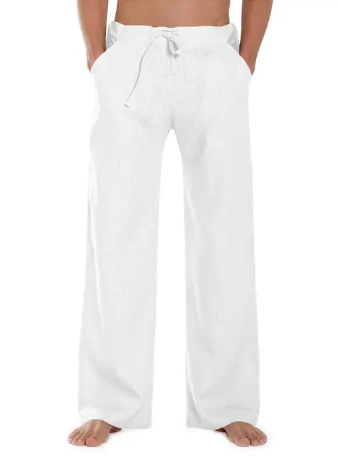 Leinenhose Essential - white