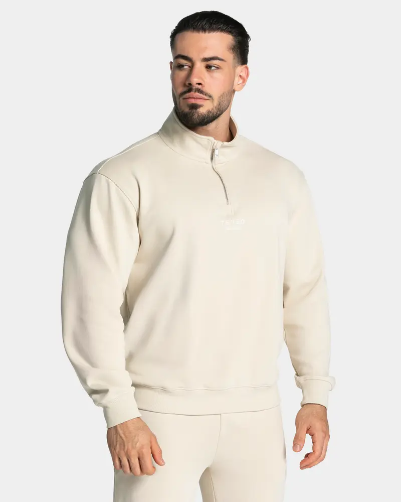 Lifting Journey Half Zip Sweater "Cream"