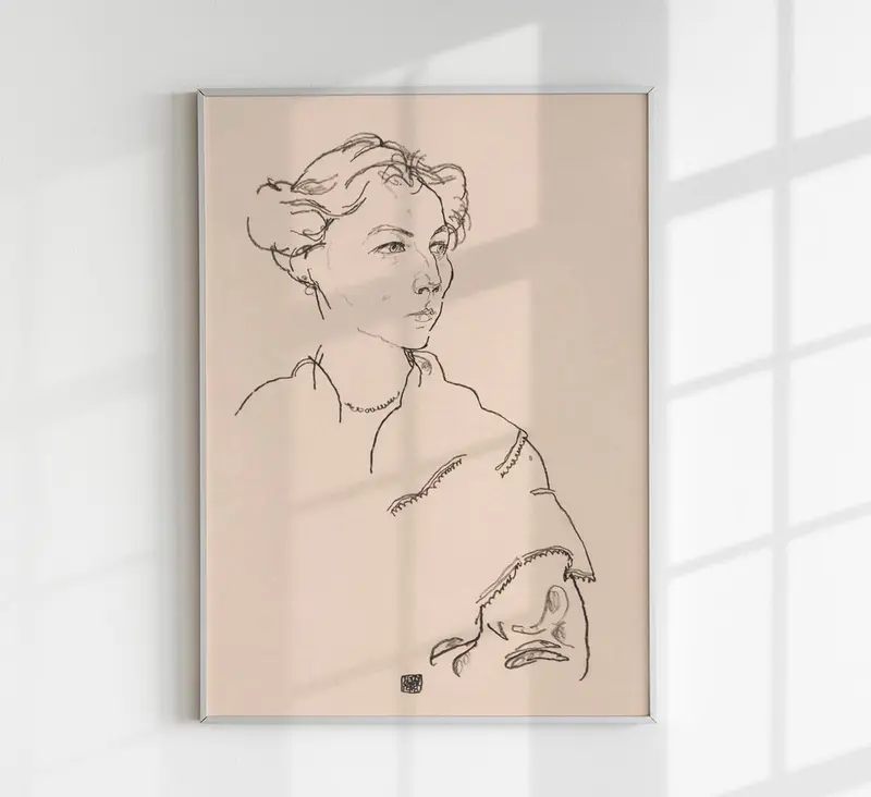 Lilly Steiner by Egon Schiele – Kunstdruck Poster