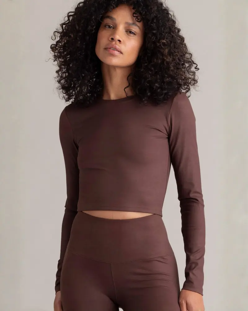 Longsleeve Cropped Always Dressed - Soft Brown