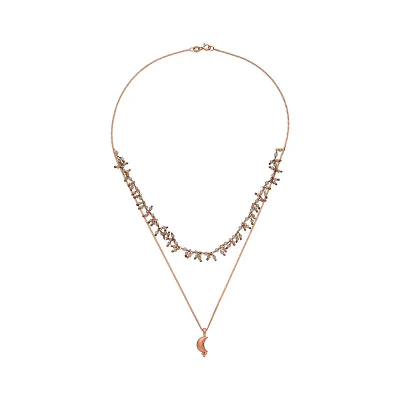 Magic Moon Layering Kette Roségold