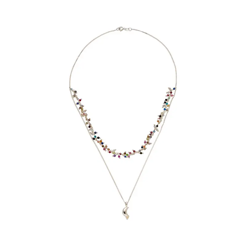 Magic Moon Layering Kette Silber
