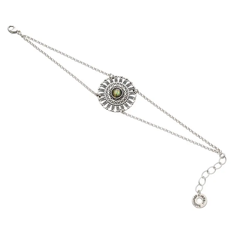 Mandala Meditations-Armkette, Silber