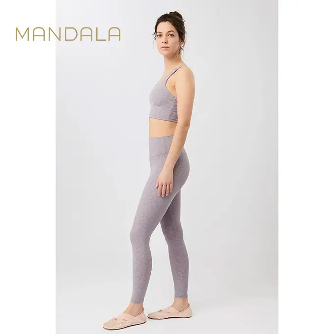 Mandala Monoprinted Tights - tender lilly