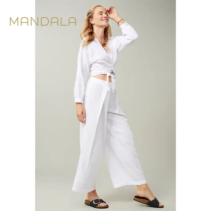 Mandala Nomad Pants - white
