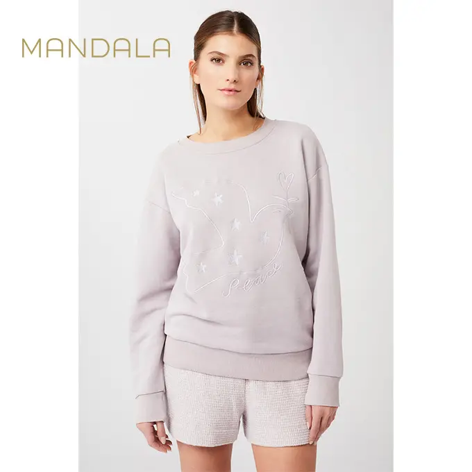 Mandala Peace Sweater - magnolia