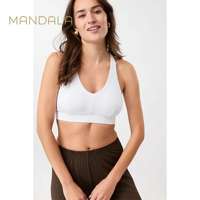 Mandala Rib Bra 2.0 - white