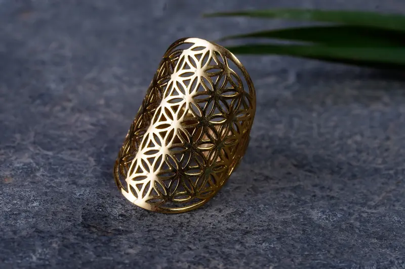 Mandala Ring ~ BLUME DES LEBENS ~ Messing