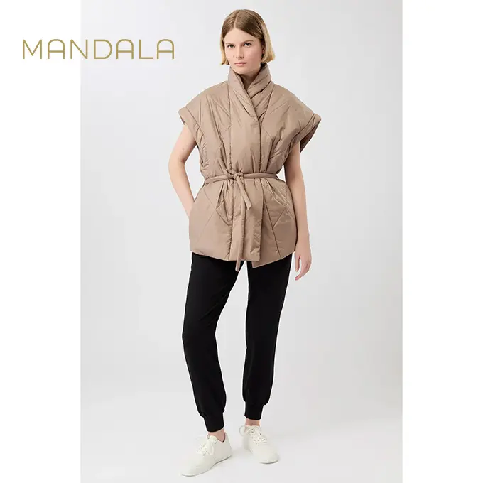 Mandala Snuggle Up Vest - taupe