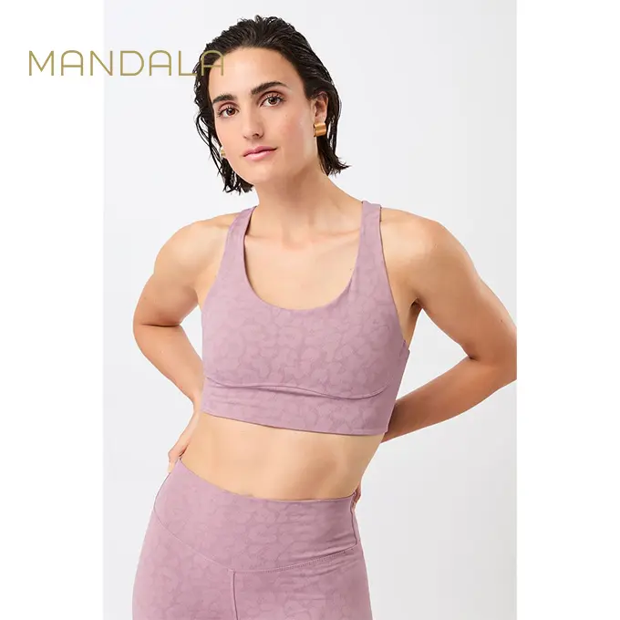 Mandala Sports Bra Printed - leo mauve