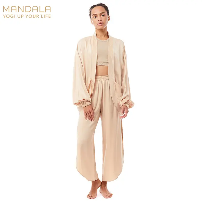Mandala Tulum Pants aus veganer Seide - raw