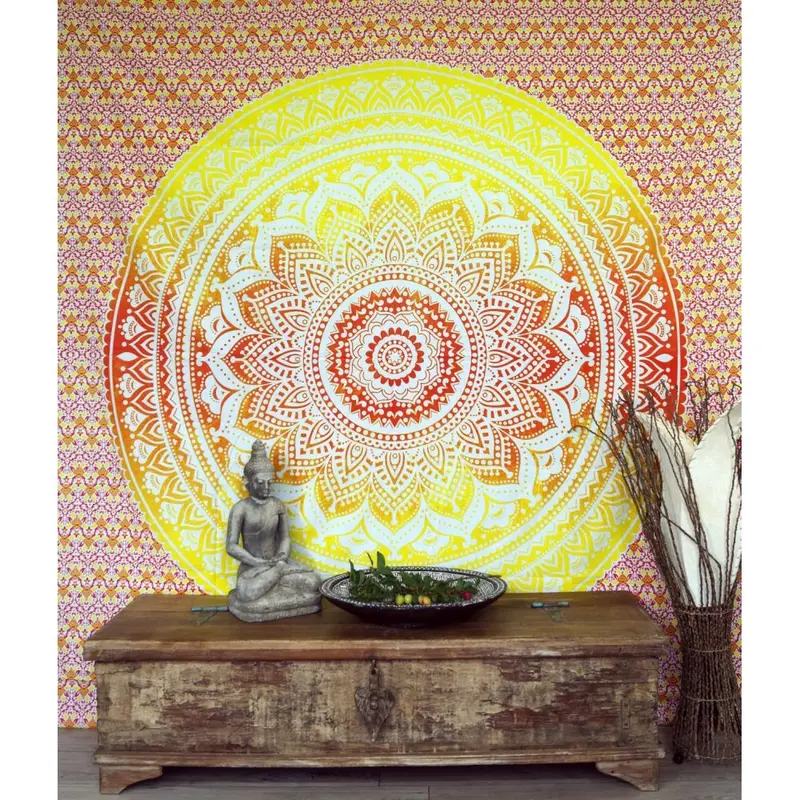 Mandala Wandbehang gelb-orange
