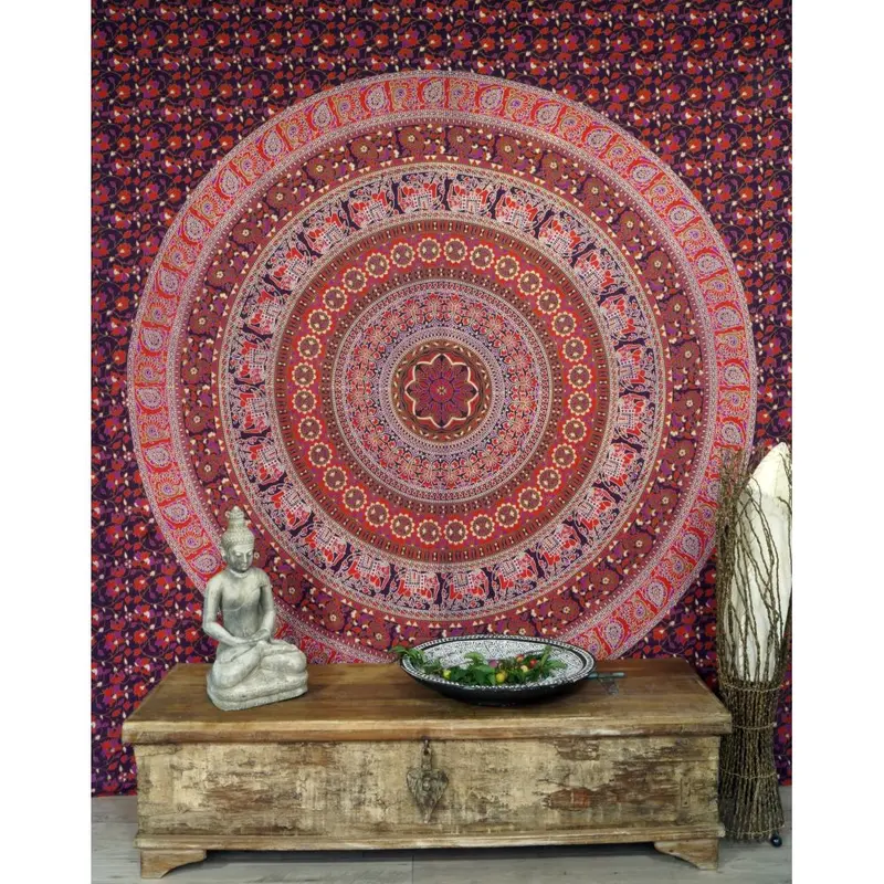 Mandala Wandbehang rot braun