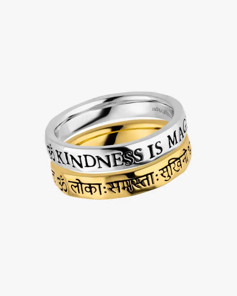 Mantra-Wunschringe 'Kindness is Magic'