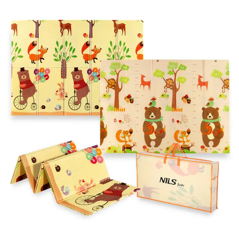 MD05 FALTMATTE FÜR KINDER FOREST 190×150 CM NILS FUN