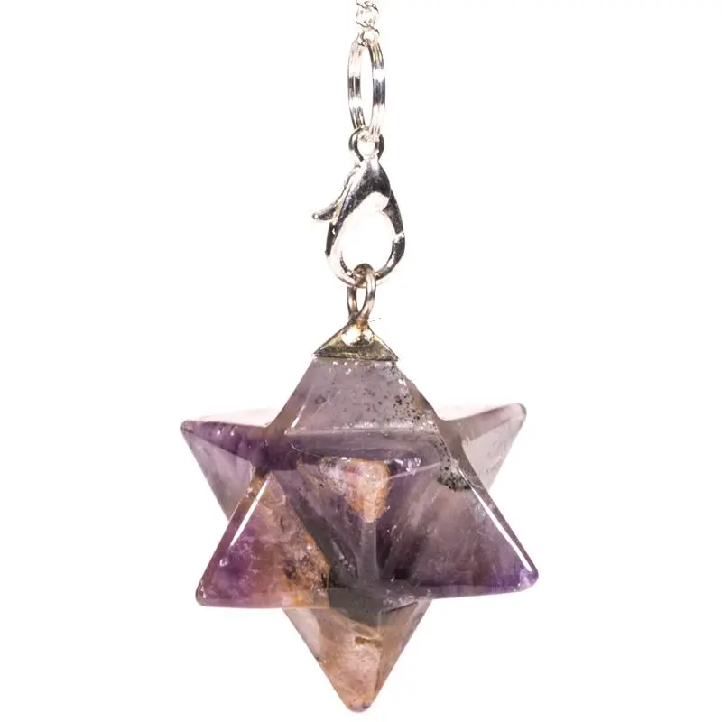 Merkaba-Pendel aus Amethyst