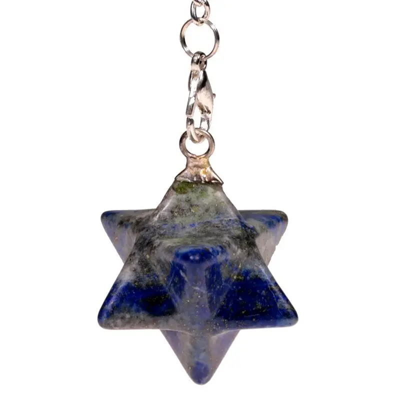 Merkaba-Pendel aus Lapislazuli – achtspitzig