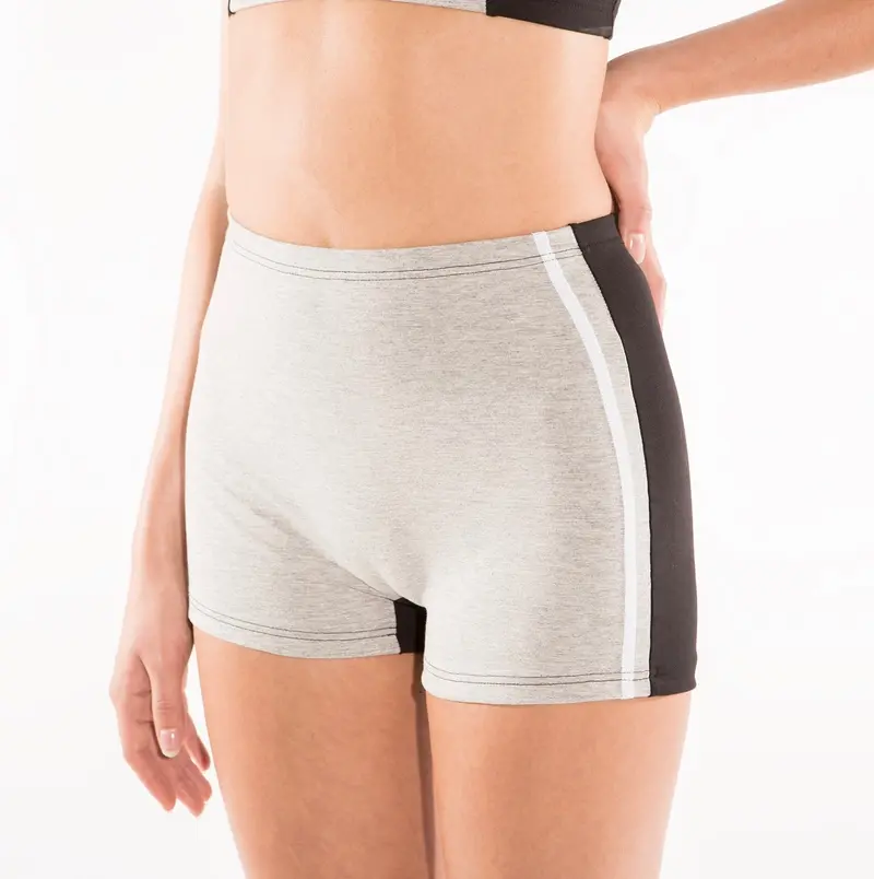 Midnight Upcycling Shorts black/greymelange – hoher Bund, Retro-Style
