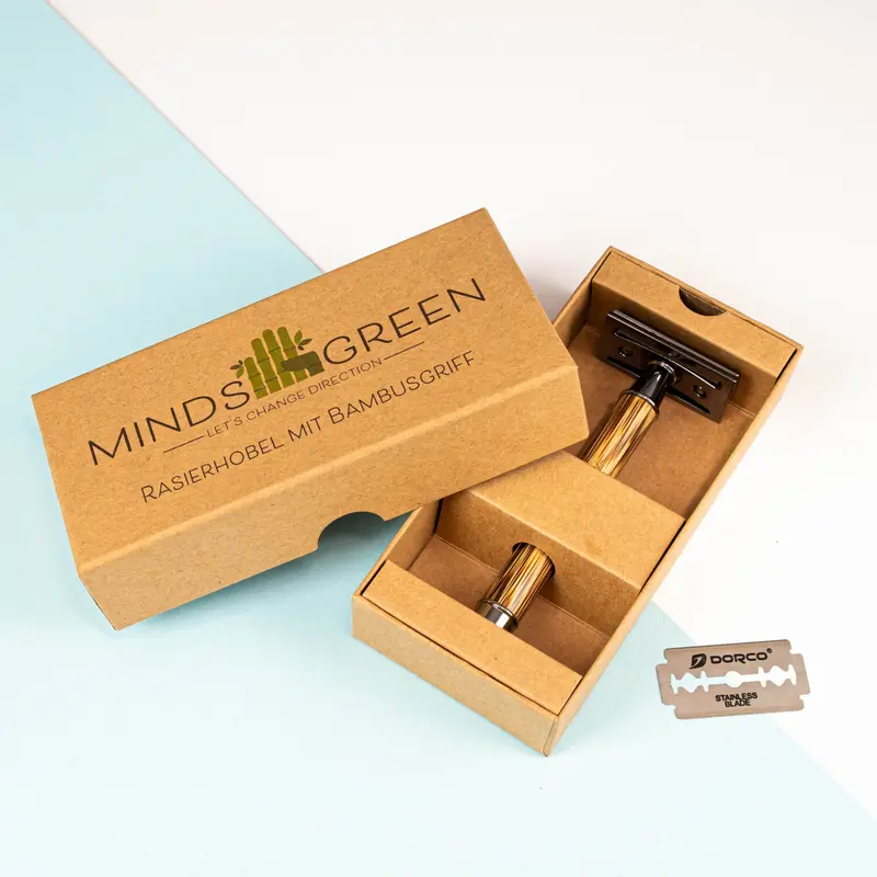 Minds4Green Rasierhobel mit Bambusgriff
