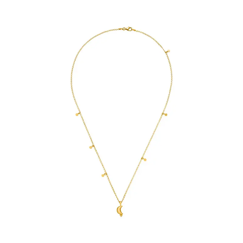 Mond Kette "Magic Moon" Glitzer Gold