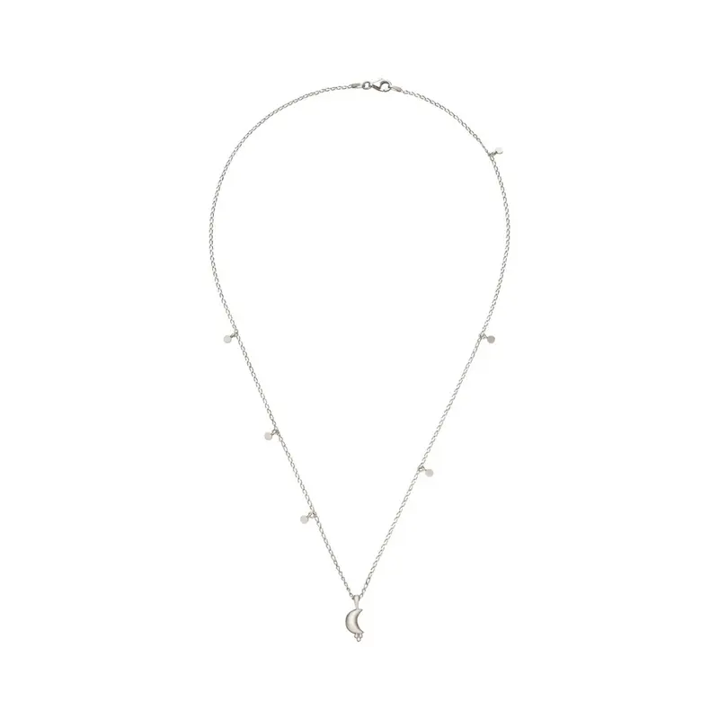 Mond Kette "Magic Moon" Glitzer Silber